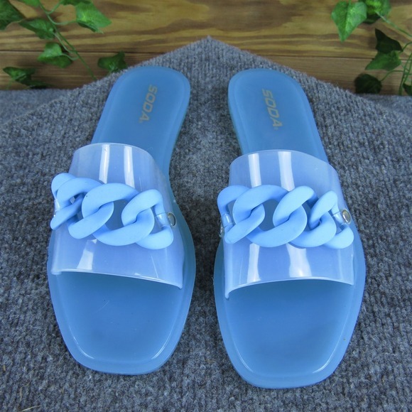 Soda Women's Braid Slide Blue Synthetic Sz 9 Medium Gently Used 2025 - Picture 2 of 6